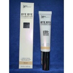 IT Cosmetics Bye Bye Foundation Full Coverage Moisturizer 1.08oz Medium Sealed